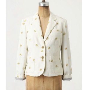 Anthropologie Bee Blazer Jacket Small 4